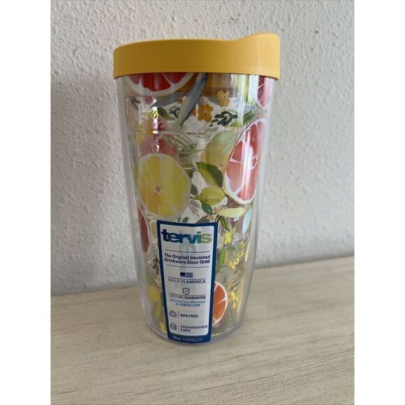 TERVIS Yao Cheng Citrus Insulated Tumbler with Wrap Lid 16oz NWT - Picture 1 of 6